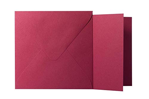 Briefumschläge24Plus 25 Klappkarten Quadratisch 14,5 X 14,5 Cm – Schwarz, 240 G/m², Zum Selbstbeschriften