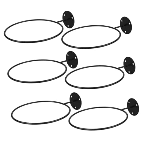 Matériel de sport rangement mural noir avec 6 supports de ballon