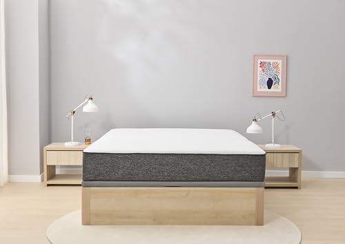 Marmota Pack Colchón Hybrid + Canapé Abatible Blanco + Almohada Protector Colchón (140x190, Canapé Blanco)