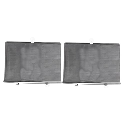 Balacoo 2pcs Suction Cup Blackout Curtains No Drill Portable Sunshade for Windows UV Protection Privacy Temporary Blinds for Home Office Apartment Balcony