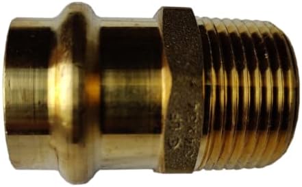 5 Pieces 3/4" Propress Male Adapter, Brass, 3/4" Press Fit Male HQ