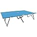 vidaXL Chaise Longue Pliable 2 Places Lit de Camping Lit de Plage Portable Lit de Camp Militaire Randonnée Extérieur en Plein Air Bleu Acier