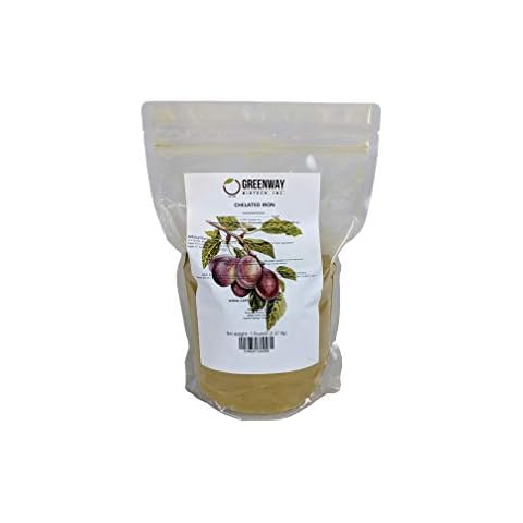 Greenway Biotech Chelated Iron EDTA Fertilizer- 13% Iron- 100% Water Soluble Plant Nutrient Supplement for Stronger & Healthier Plants- Ideal for Iron Deficiency in the Plants- 5 Pounds Cover