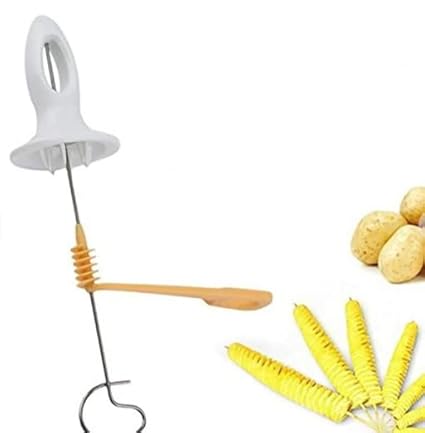 Mystte Manual Stainless Steel Twisted Potato Slicer Spiral Potato Spiral Maker Spiral Potato Cutter Packof 1