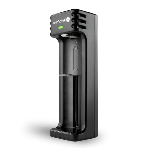 Cargador para baterías cilíndricas de Iones de Litio everActive LC-100C USB-C