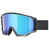 uvex athletic CV, maschera da sci Unisex adulto, black mat/blue-green, one size
