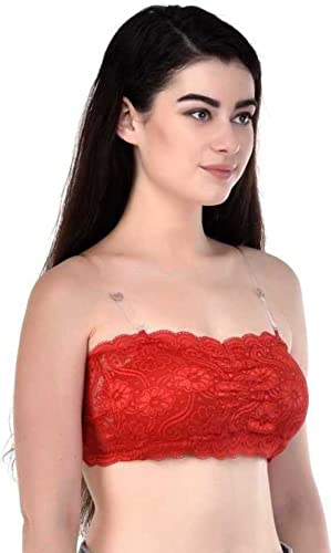 Image of Women's Lace Padded Wire Free Bralette Bra
