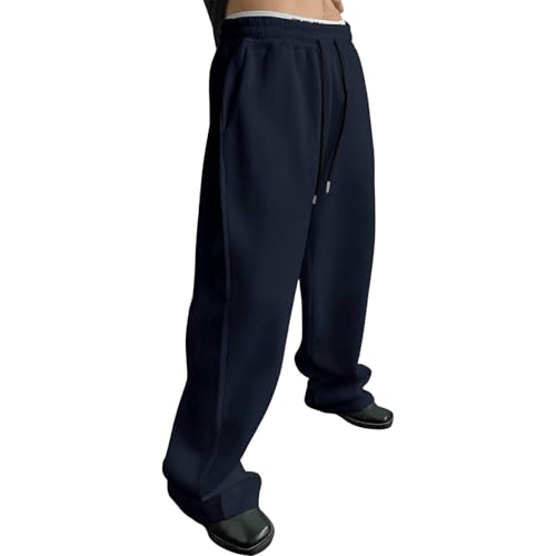 Pantalon de survêtement large respirant en coton pour homme actif