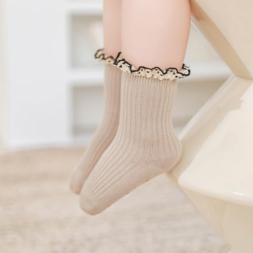 Colorful Childhood Baby Girls Frily Ruffles Socks Newborn Infants Toddlers Non-Slip Grip Ankle Socks4