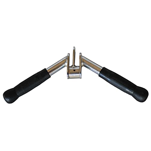 yuhqc V-Shaped Bar Press Down Bar v-bar Cable Attachments Multi Gym Attachment Pro Tricep V-Bar Handgrips & Revolving Hanger