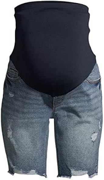 Maternity Denim Bermuda Cut-Off Short 