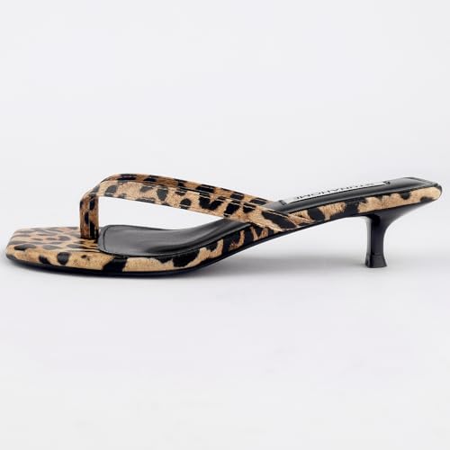Image of STUNAHOME Kitten Heels Sandals for Women Cute Summer Square Open Toe 1.4 Inches Comfortable Thong Flip Flop Heels