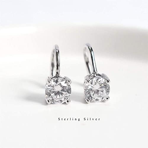 Boucle d'oreille pendentif en strass et argent S925 chic - 2