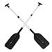 N / B 2 Pcs Télescopique Kayak Pagaie Rafting Bateau Pagaie Canoë Rames en Plastique en Alliage D'aluminium Rames De Bateau pour Kayak Jet Ski et Canoë Sécurité Bateau Accessoires