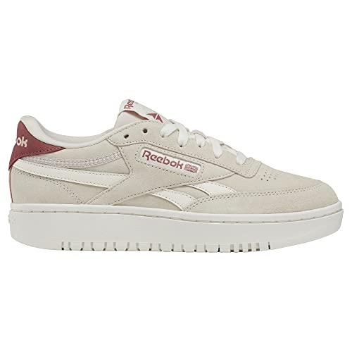Reebok Women's Club C Double Revenge Shoes, Stucco/Chalk/Sedona Rose, 7,5