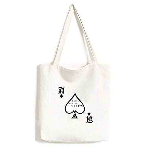 Sac lavable avec citation poker : la robustesse d'un grand sac à main