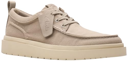 Clarks Para Hombre. 26180867 Zapatos De Piel Polden Moc Gris (42.5), Tela, Plano, Cordones, Casual - 7