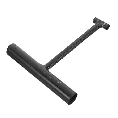 Mobestech 15cm Steel Manhole Cover Hook Threaded Rebar T-shaped Manhole Lifter for Rolling Doors and Drain Covers Heavy-duty Steel Lifting Tool for Sewer and Industrial Use