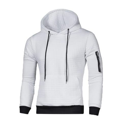 Men's Long Sleeve Hoodies Pure Comfort Classic Regular-Fit Hoodie Pullover Casual Loose-Fit Sweatshirts with Pockets