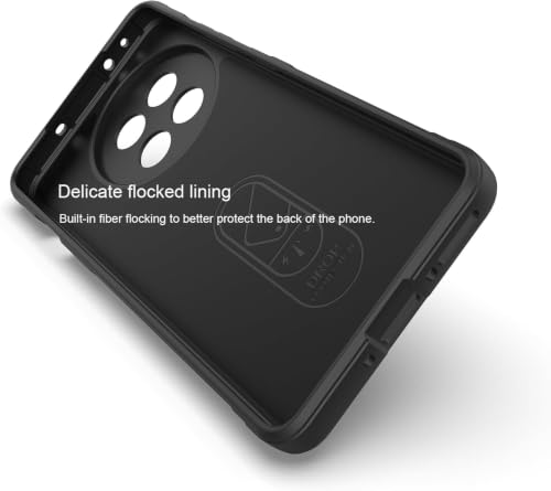 Image of ShieldTech AirGuard Series Back Cover Case for OnePlus 13 | Microfiber Lining | Airbag Cushion Drop Protection | Shockproof Silicone Back Cover Case | Anti Slip Grip - Black for OnePlus 13