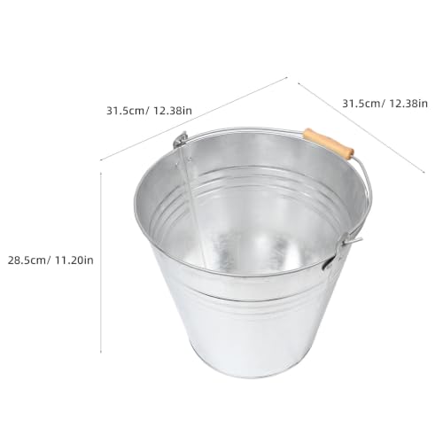 Cubo de hierro para agua de sauna Healeved de 31,5 cm contra quemaduras 3