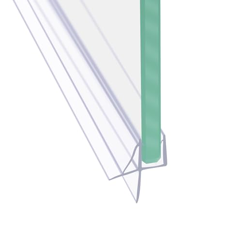 Frameless Shower Door Bottom Seal Shower Sweep with Drip Rail for 3/8' Glass,36' Long, Vinyl, Clear