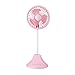 Ventilador doméstico portátil, con diseño de lámpara de escritorio, base antideslizante, carga USB segura y confiable, adecuado para estudiantes, mujeres (rosa)