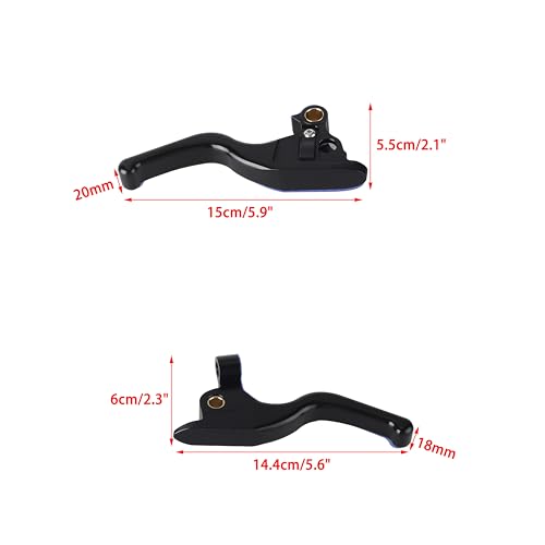 Image of 3 Finger 5.9 inch CNC Shorty Hand Control Lever Kit Brake Clutch Levers Fit for Harley Touring Electra Glide Highway King Ultra Limited 2008-2013, 2021-2024(Black)