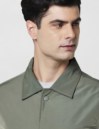 Image of Qube By Fort Collins Men's Polyester Standard Length Regular Fit Lightweight Winter Jacket - Sporty, Stylish & Warm Outerwear for Cold Weather