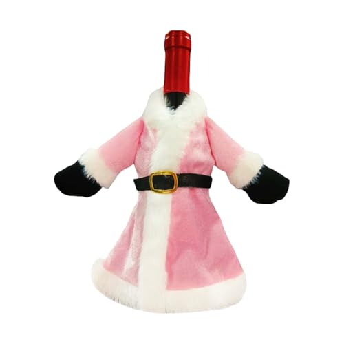 BABIBAOBEI Funda de tela suave para decoración de Navidad, para adornos delicados y exhibiciones de mesa, diseño a prueba de polvo, funda de almacenamiento para botellas de Navidad