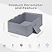 Collapsible Baby Bathtub for Shower,Reinforced Structure Infant Foldable Bath Tub with Non-Slip Base,Portable Space-Saving Kids Bath Tub for 6M to 4Years,Suitable for Outdoor, Travel Use(Grey)