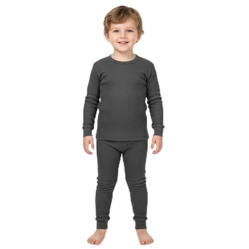 Image of Fort Worth Thermal Set for Winter - Warm Soft Cotton Innerwear Base Layer Upper & Lower | Full Sleeve Thermals for Kids,Toddlers,Boys & Girls | Cold Weather Body Warmer Long Johns Set