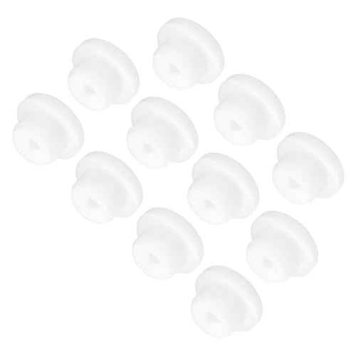 Image of MECCANIXITY 11pcs T-Shaped Silicone Plugs 18mm 11 /16 Inch Dia Snap in Plug Hole Seal Cover Round Rubber Stopper for Kitchen Rubber Bulkheads Waterproof Sealing Plugs White