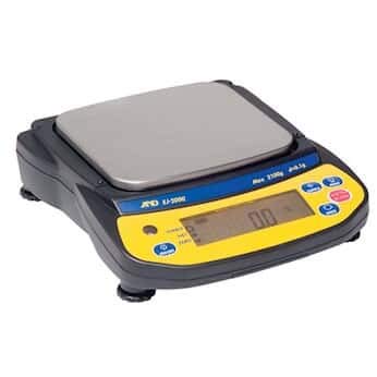 A&D Weighing EJ-2000 Newton Balanza portátil de precisión, 2100 g x 0,1 g; 115 V