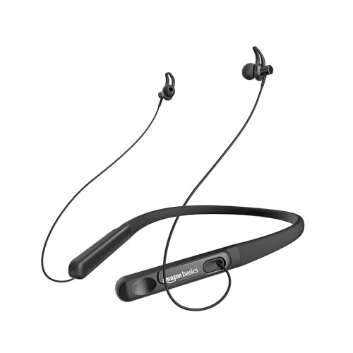 amazon basics in-Ear Wireless Neckband with Mic, Up to 18 Hours Play Time, Bluetooth 5.1, Voice Assistance, Noise Cancellation, IPX4 Water-Resistance, Magnetic Earbuds (Black) (B0D1Y1LWNG) Amazon Price History, Amazon Price Tracker