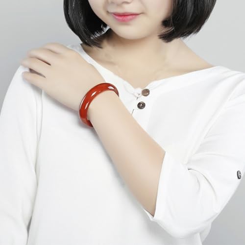 Brazilian Agate Gemstone bangle, Genuine and Exquisite Red Nanhong, Great for a Mom Christmas Gift2