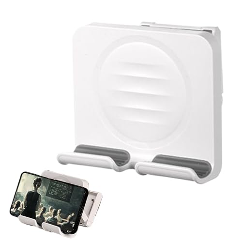 Soporte de pared para teléfono móvil, soporte de baño para smartphone, soporte ajustable para tableta y pinza para smartphone, uso en casa, dormitorio, baño, cocina, mesita de noche