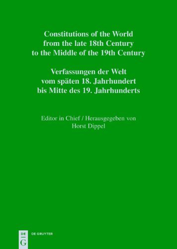 Dippel, Horst: Constitutions of the World from the late 18th Century to the Middle of the 19th Century. The Americas. Constitutional Documents of Mexico ... / Nationale Verfassungen (Spanish Edition)