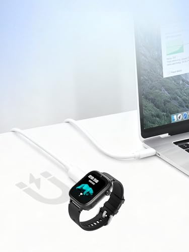Cables de carga para reloj inteligente ideales para viajes con adaptador USB-C blanco 5