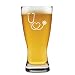15 oz Beer Pilsner Glass Heart Stethoscope Nurse