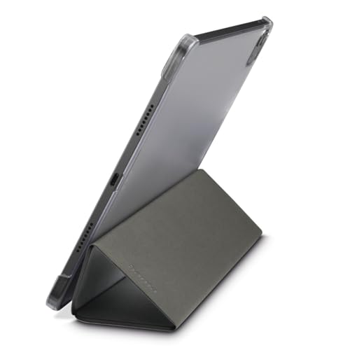 Hama Fold Clear Coque pour Apple iPad Pro 11" (24) - Housse Fonction Chevalet, Compartiment pour Stylet, Protection Fermeture Magnétique, Dos Transparent - Noir