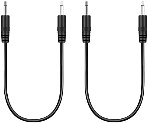 2 Pack 3.5mm 1/8" Male TS Mono Plug to 3.5mm Male Mono Jack Audio Cable