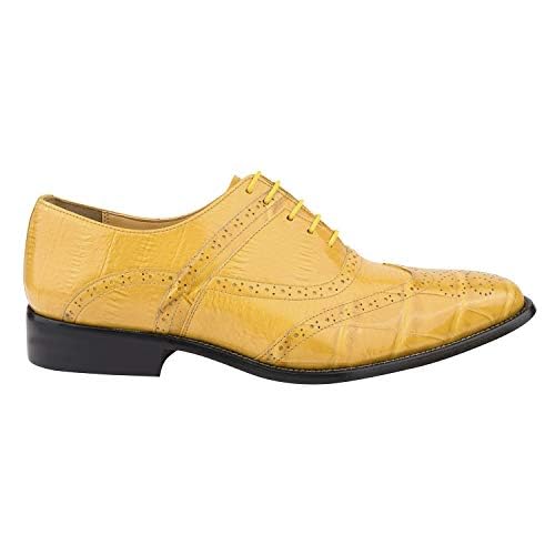 Image of LIBERTYZENO Mens Brogue & Plain Genuine Leather Animal Print Lace Up Oxford Dress Shoes for Easter Gift