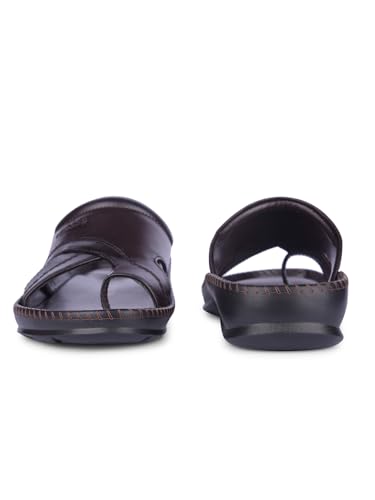 Image of Liberty Healers Black & Brown Ethnic Thong Slippers for Men