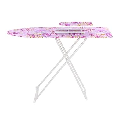 gibxiyza Ironing Board Foldable Ironing Board Small Ironing Board Height Adjustable Ironing Board Cover and Pad with Folding Legs Smooth Edge Non-Slip Wear Resistant (Size 36.22"X 11.81" Purple