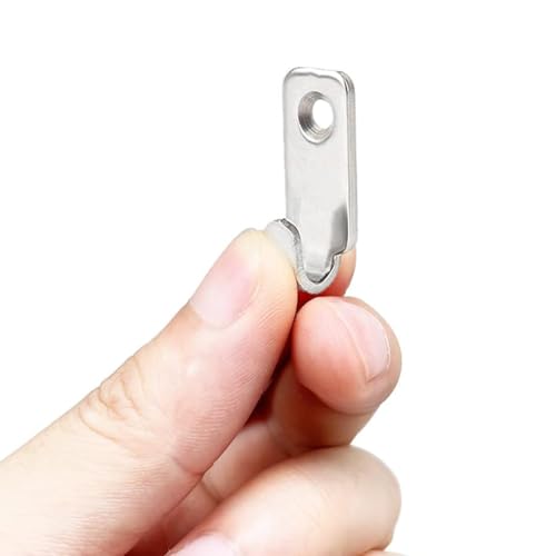 Image of 10-Pack Heavy Duty Wall Mount Hooks,304 Stainless Steel Mini J Hook,Keyhole Hanger,for Hanging Picture Frames,Mirror,Wire (Silver)