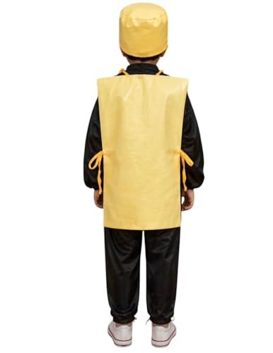 Image of BookMyCostume Yellow Butter Food Kids Fancy Dress Costume 5-6 years