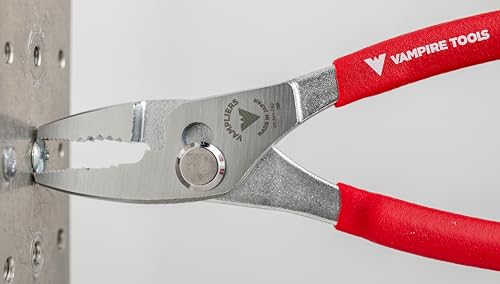 VAMPLIERS 7" Screw Extractor Slip Joint Pliers Made in Japan: 2-Way Vertically Serrated Jaws to Grip & Remove Damaged, Rusted, Stripped Screws & Fasteners.