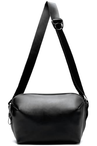 zepirion Shoulder Bag Crossbody Sling Backpack Sling Bag, 6L Large capacity Chest, Travel Hiking Chest Bag Daypack Anti-Theft Water-resistant (Polyester＋PU leather)