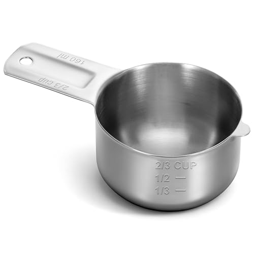 Vaso medidor 160 ml de acero inoxidable miniatura 1